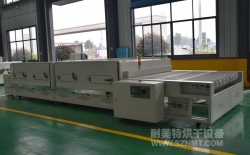 熱烈祝賀北京南火汽車配件有限公司與耐美特集團上海分公司成功簽約1臺汽車內(nèi)飾板紅外線加熱線隧道爐12萬元！